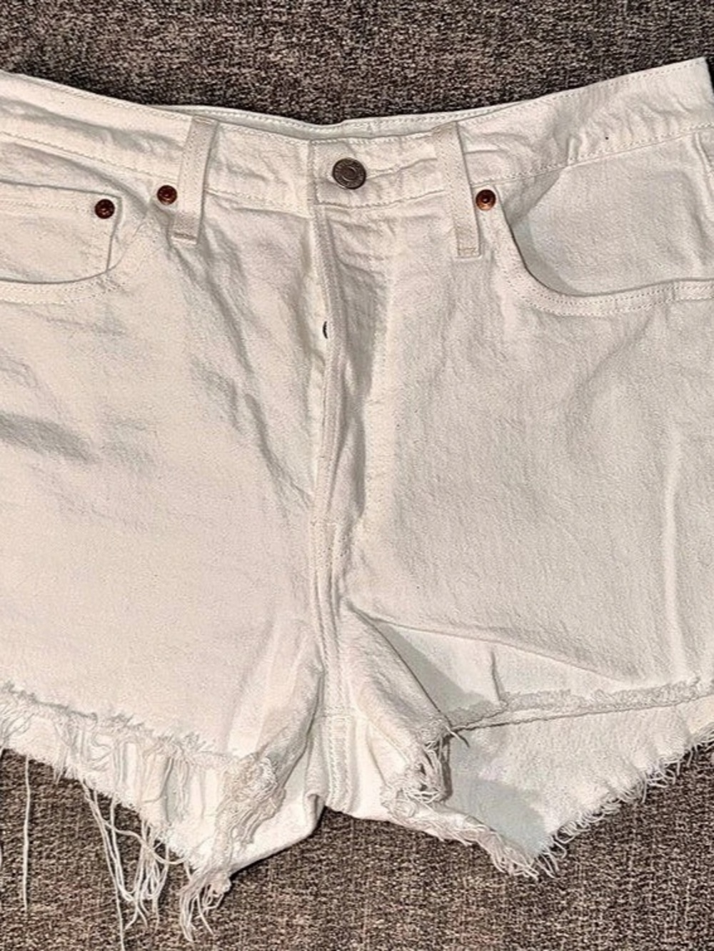 Levi's 501 Original Cut-Off Shorts White Waist 29
